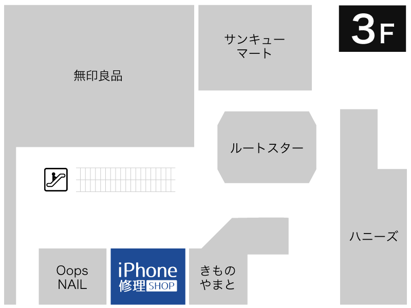 青森駅ビルラビナ店フロアマップ